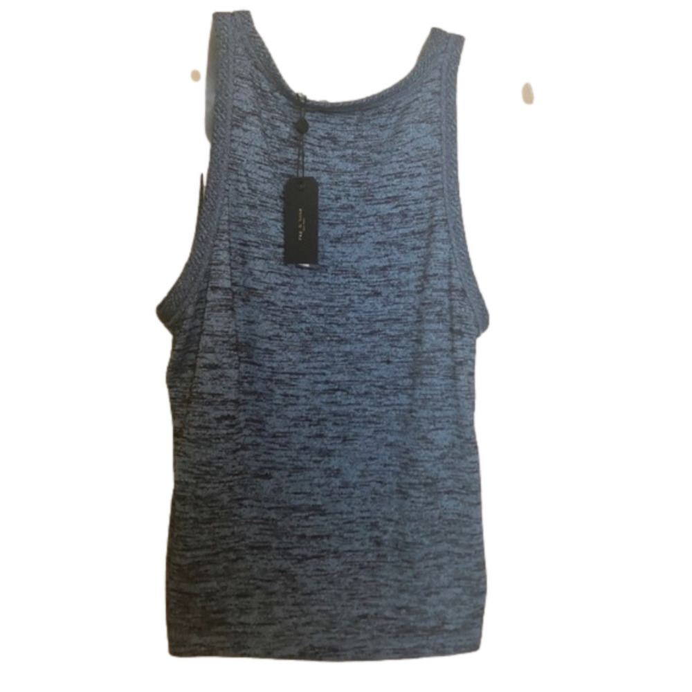 𝅺RAG & Bone Blue Light Knit Sleeveless V Neck Top  NWT BUY NOW PRICE - Picture 6 of 9